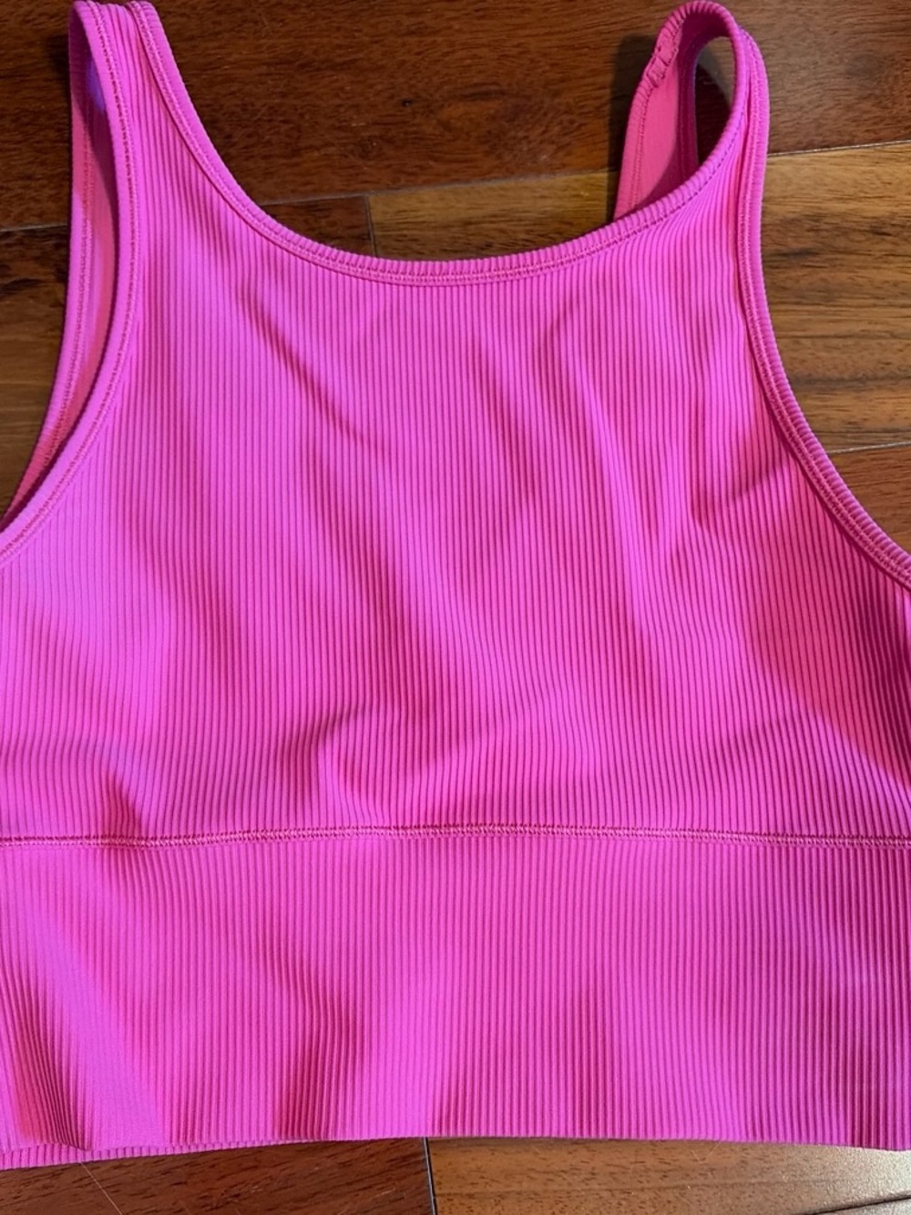 Lululemon pink ribbed crop top